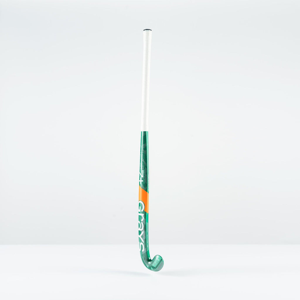 HACC26Composite Sticks PB+7 Carribean Green & Silver, Back Angle