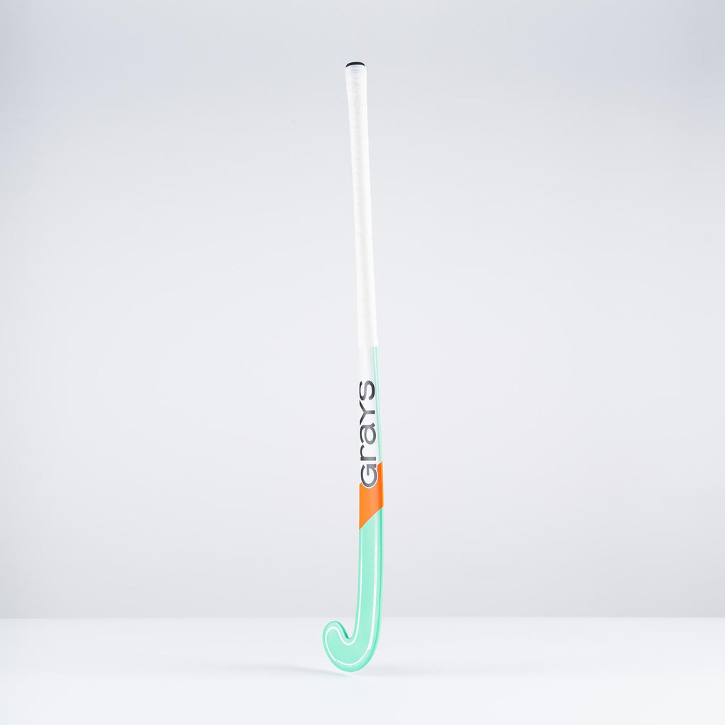 HBAS25Wooden Sticks DB2i Dynabow Wood Hybrid Indoor Hockey Stick Mint & White, Face Angle