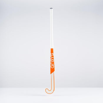 HBAS25Wooden Sticks DB2i Dynabow Wood Hybrid Indoor Hockey Stick White & Orange, Face