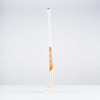 HBAS25Wooden Sticks DB2i Dynabow Wood Hybrid Indoor Hockey Stick White & Orange, Face Angle