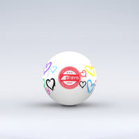 HDCB26Balls Heart Novelty Hockey Ball White